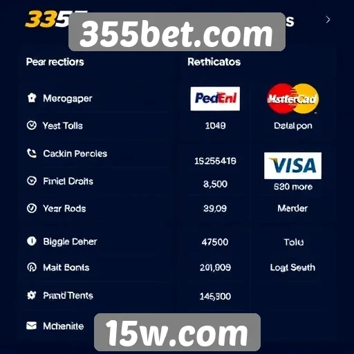 Métodos de pagamento aceitos na 355bet